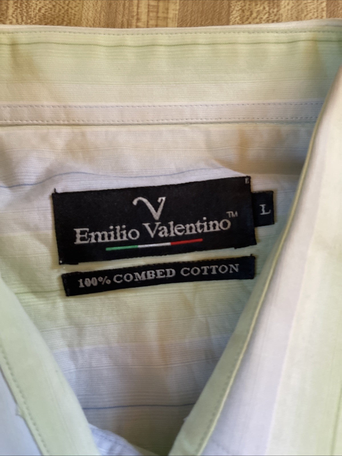 Emilio Valentino Combed Cotton Shirt Large 