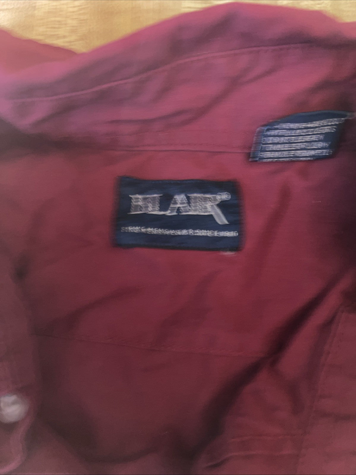 Vintage Blair Menswear Pearl Snap XL Stain On Cuff 