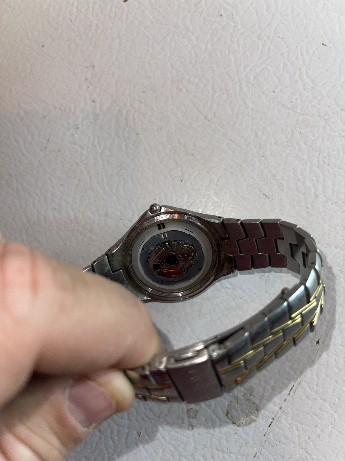 Elgin Diamond Men’s Watch As Is For Parts Missing Back 