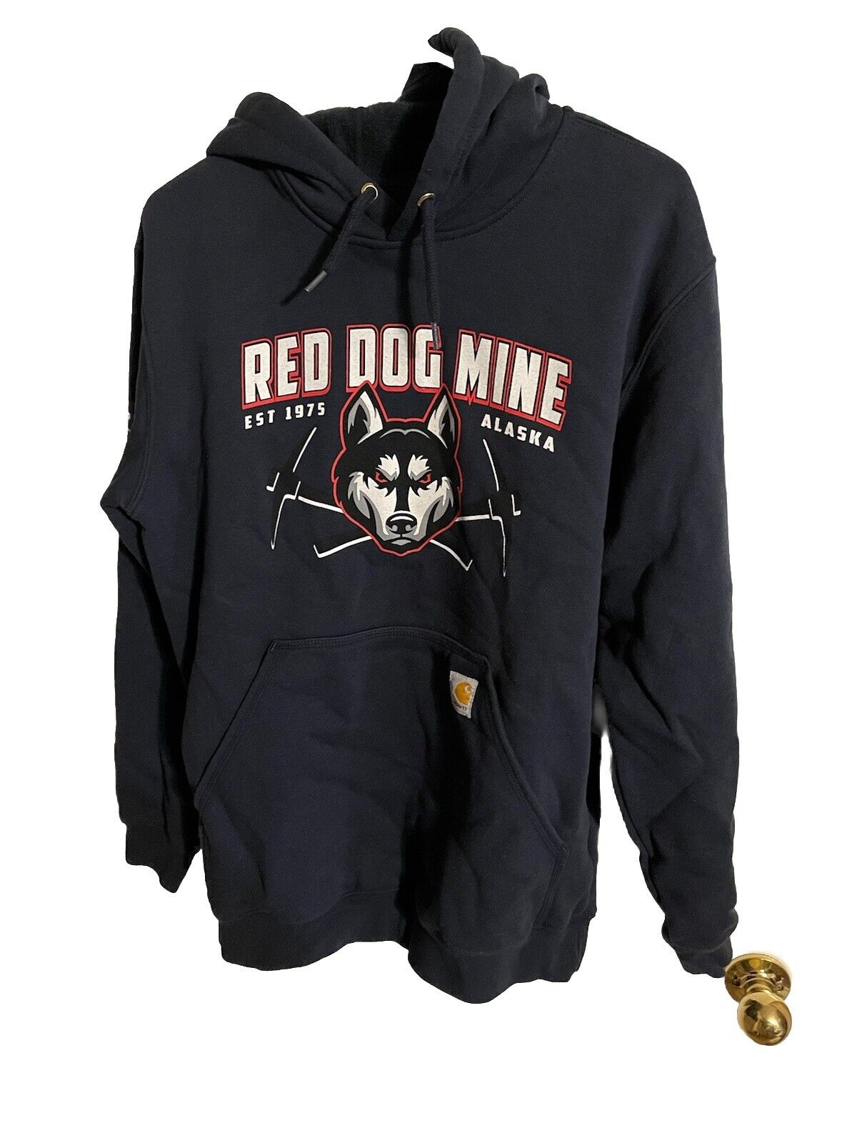 Carhartt Hoodie Red Dog Mine Alaska Medium 