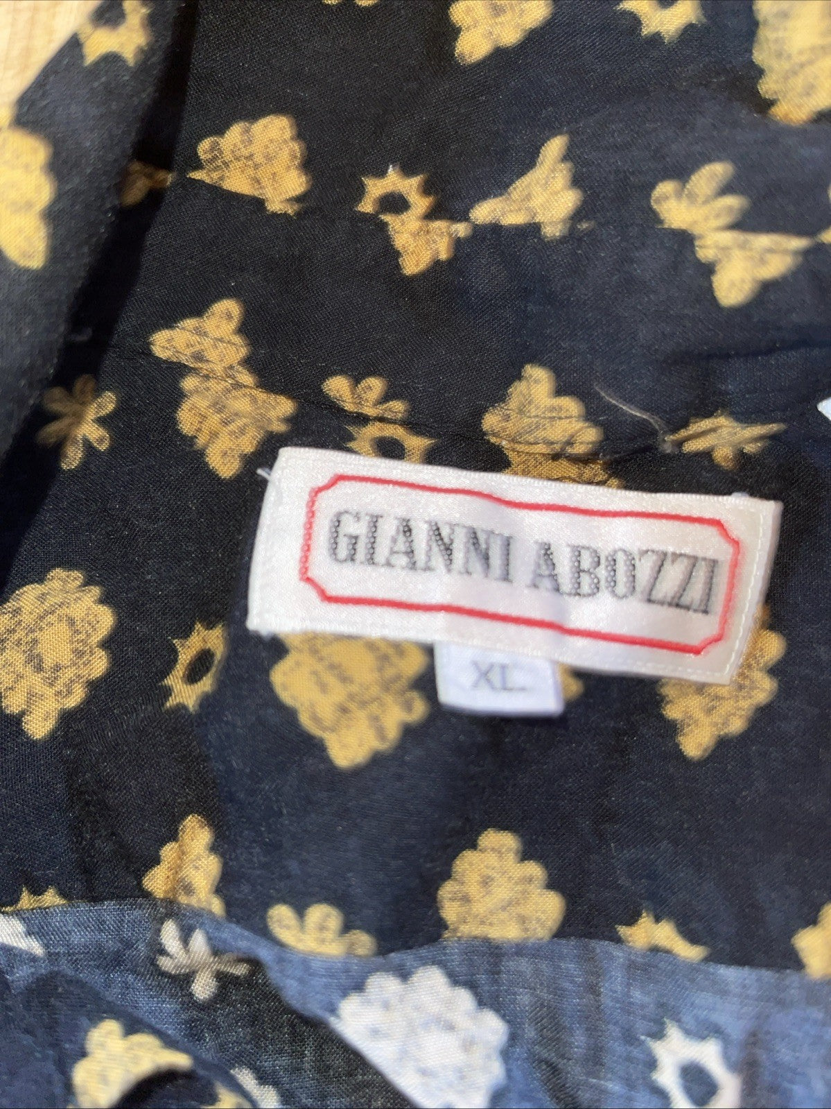 Gianni Abozzi Button Up XL Vintage Rayon 