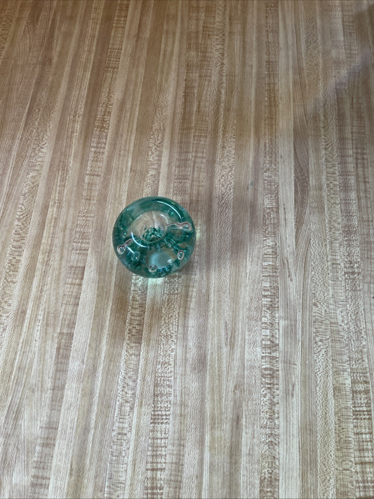 Vintage Glass Paperweight Candle Holder 