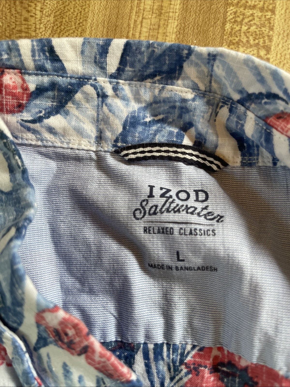 izod saltwater shirt large