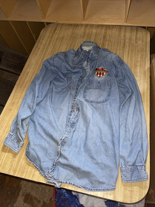Vintage CDA Denim Button Up XL 