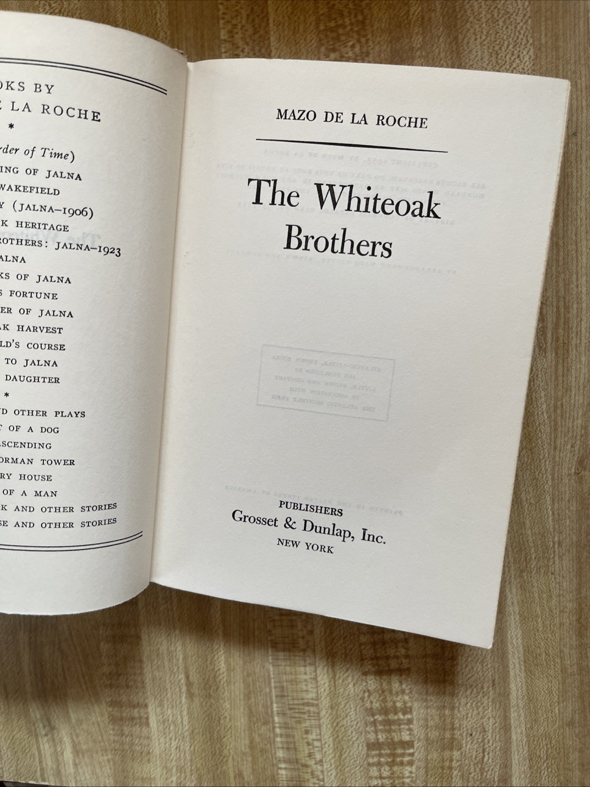 The Whiteoak Brothers Hardcover 