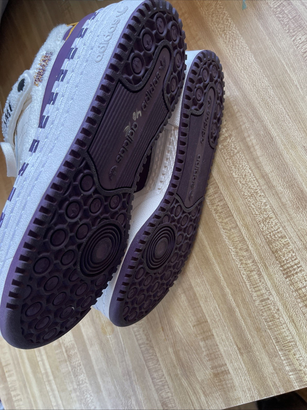 Size 7.5 - adidas Girls Are Awesome x Triple Platforum Low White Purple Beauty W