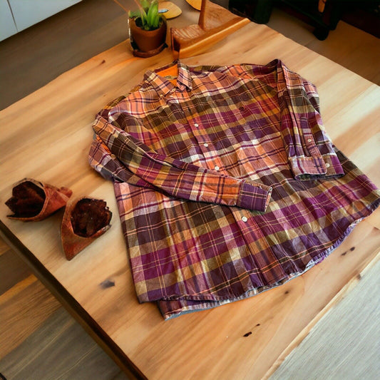 Cinch Patchwork Button Down Large 