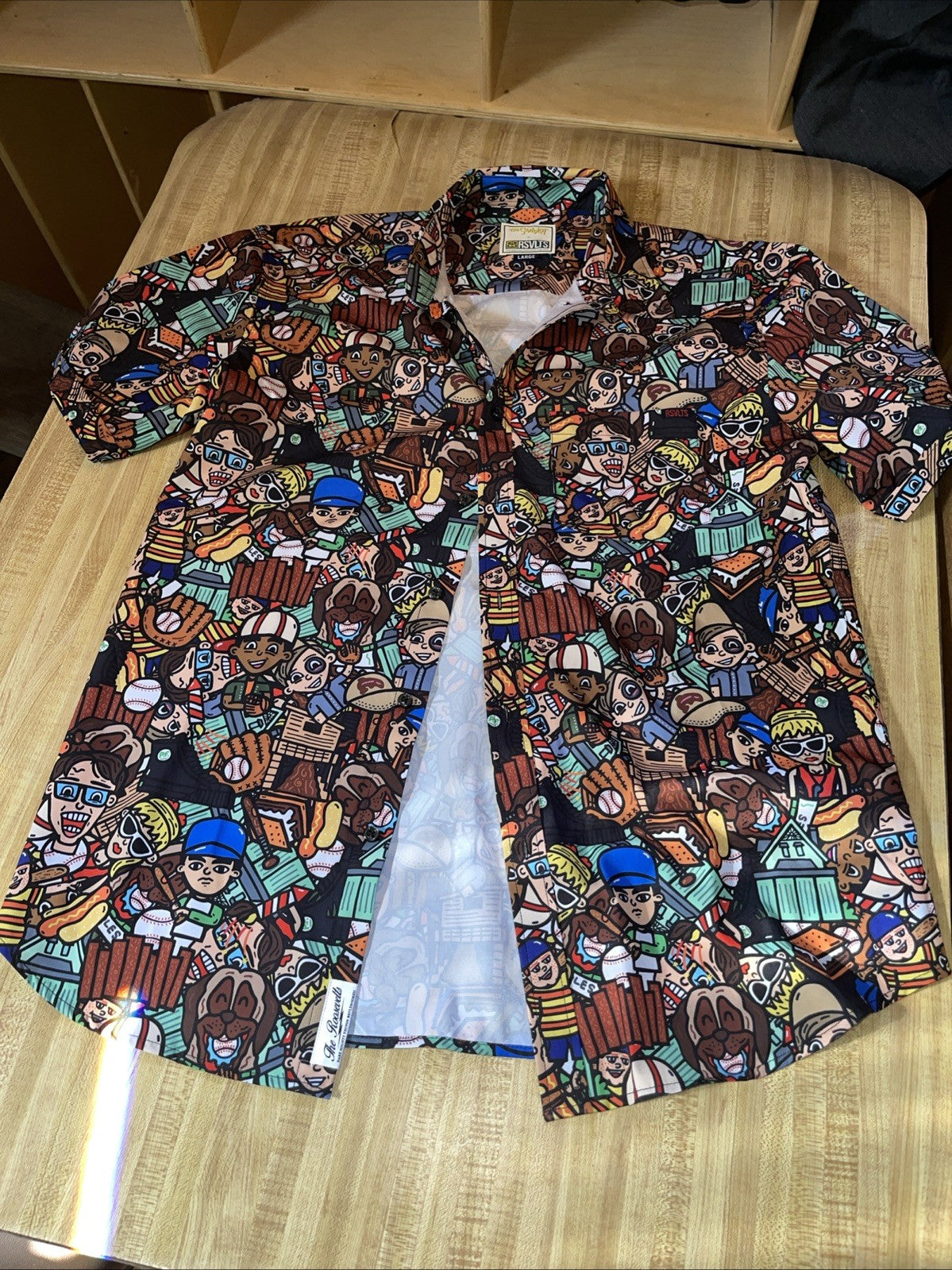 The Sandlot X RSVLTS Button Up AOP Large 