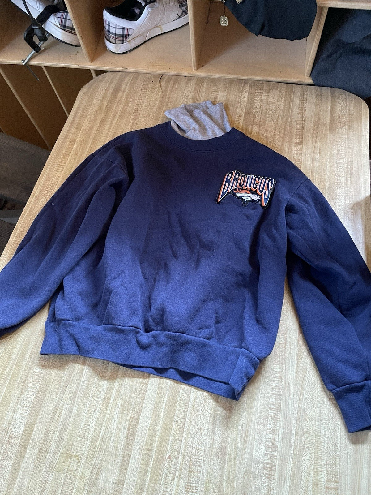 Vintage Made In USA Majestic Denver Broncos Sweatshirt Large 