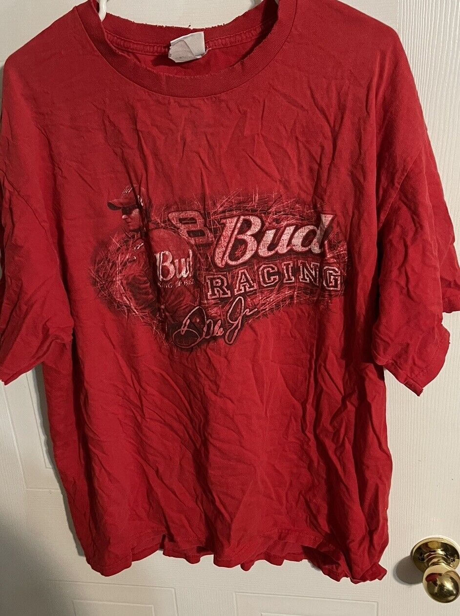 Chase Authentics Dale Jr Bud Racing T Shirt XL