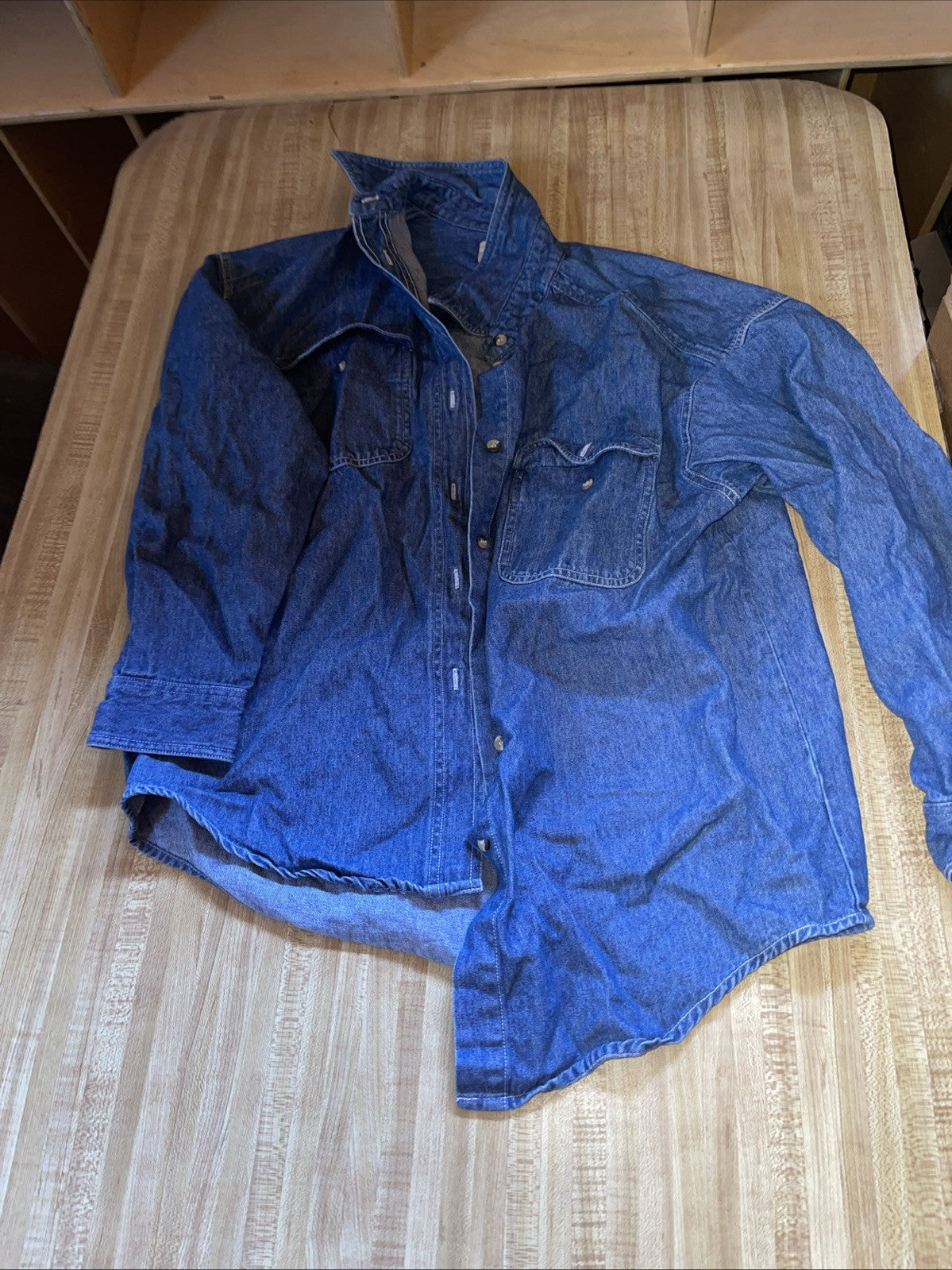 Chic Denim Button Up Small 