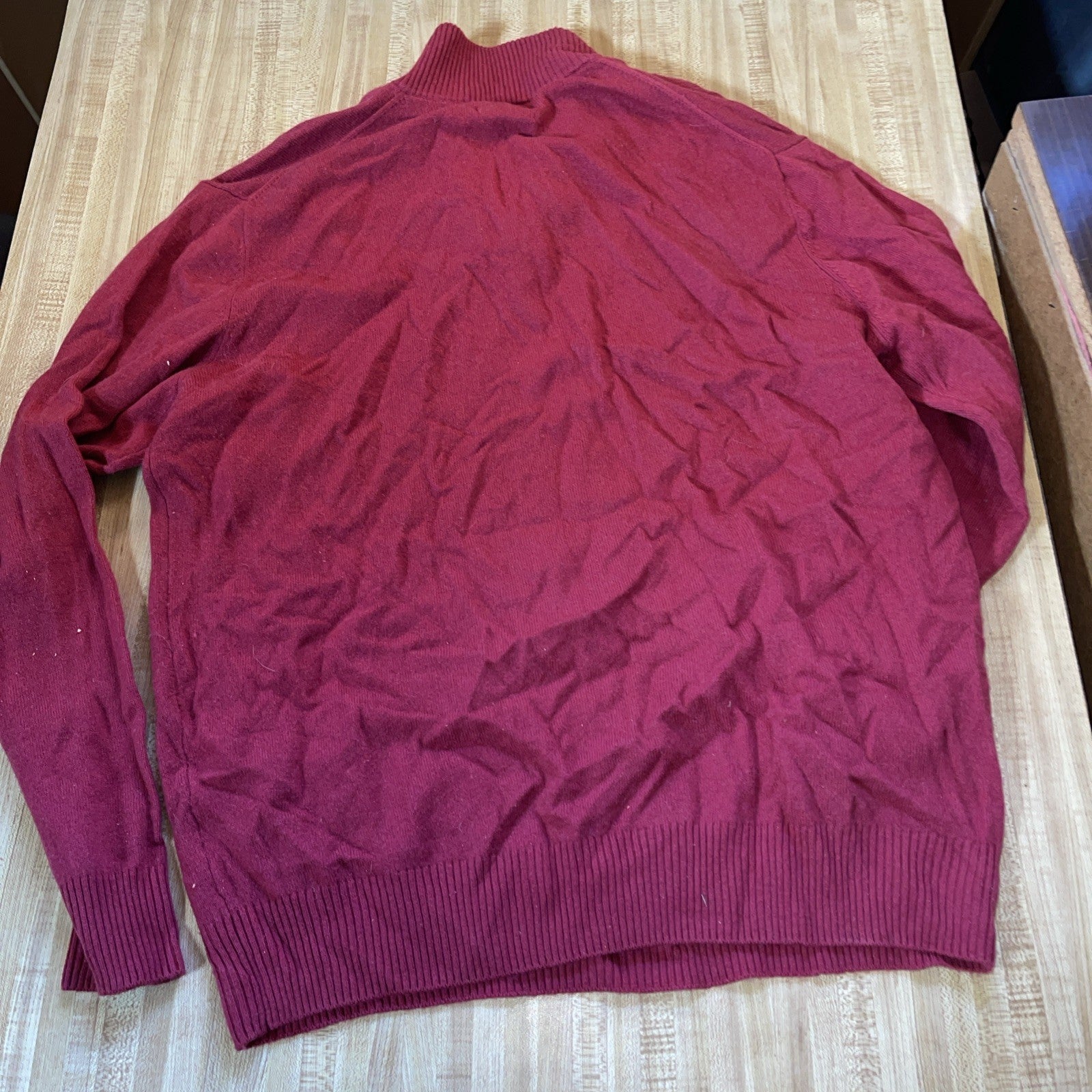 Vintage Q Sweater Quarter Zip XL Super Wool Cashmere 