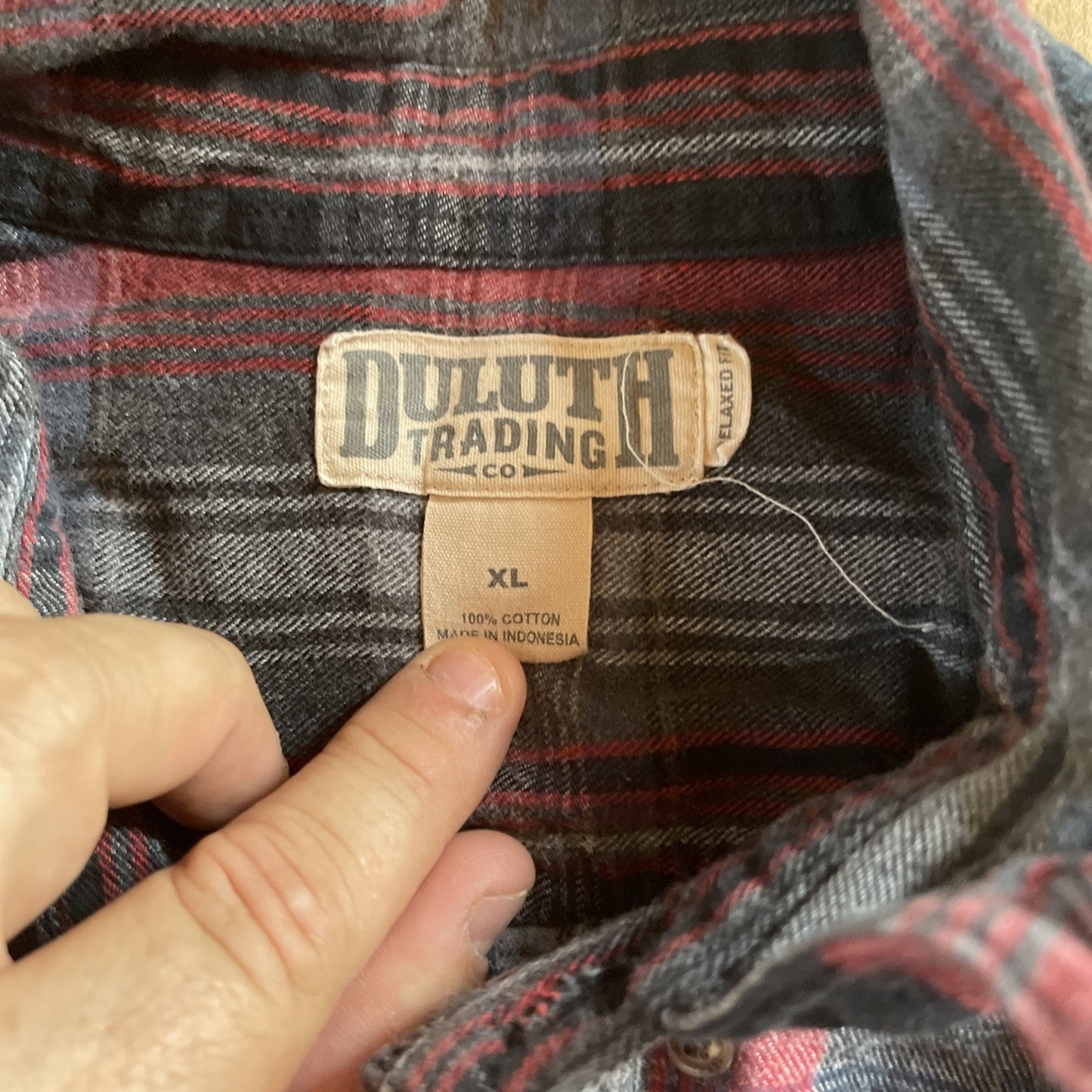 duluth trading flannel shirt XL