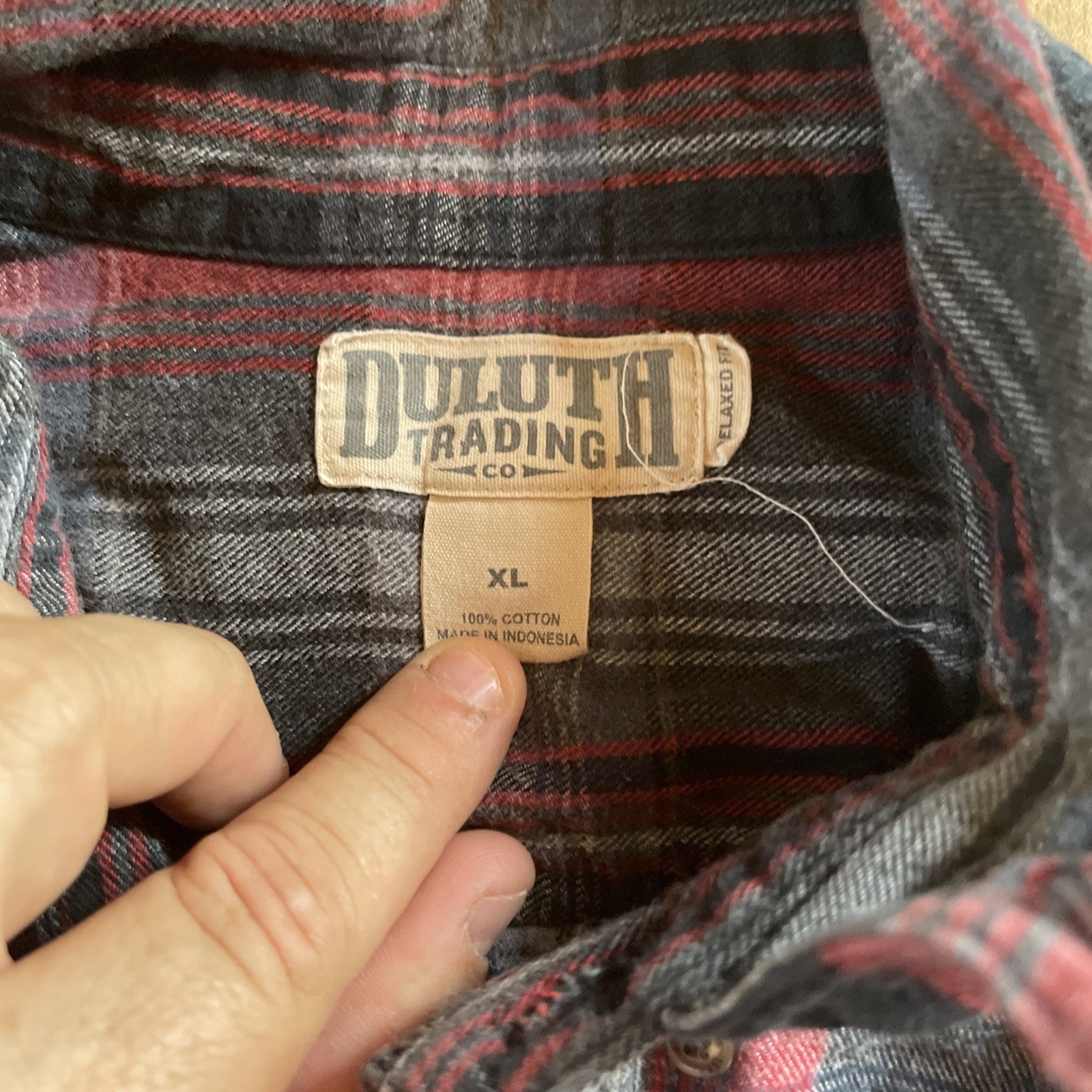 duluth trading flannel shirt XL