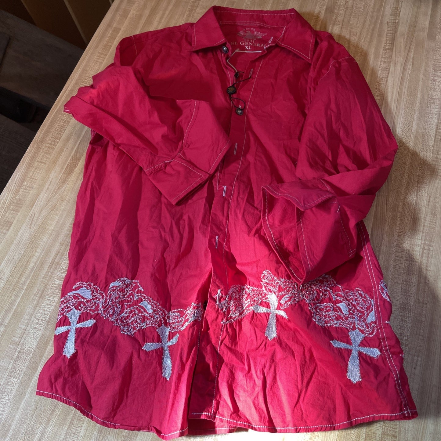 1901 El General Embroidered Button Up XL