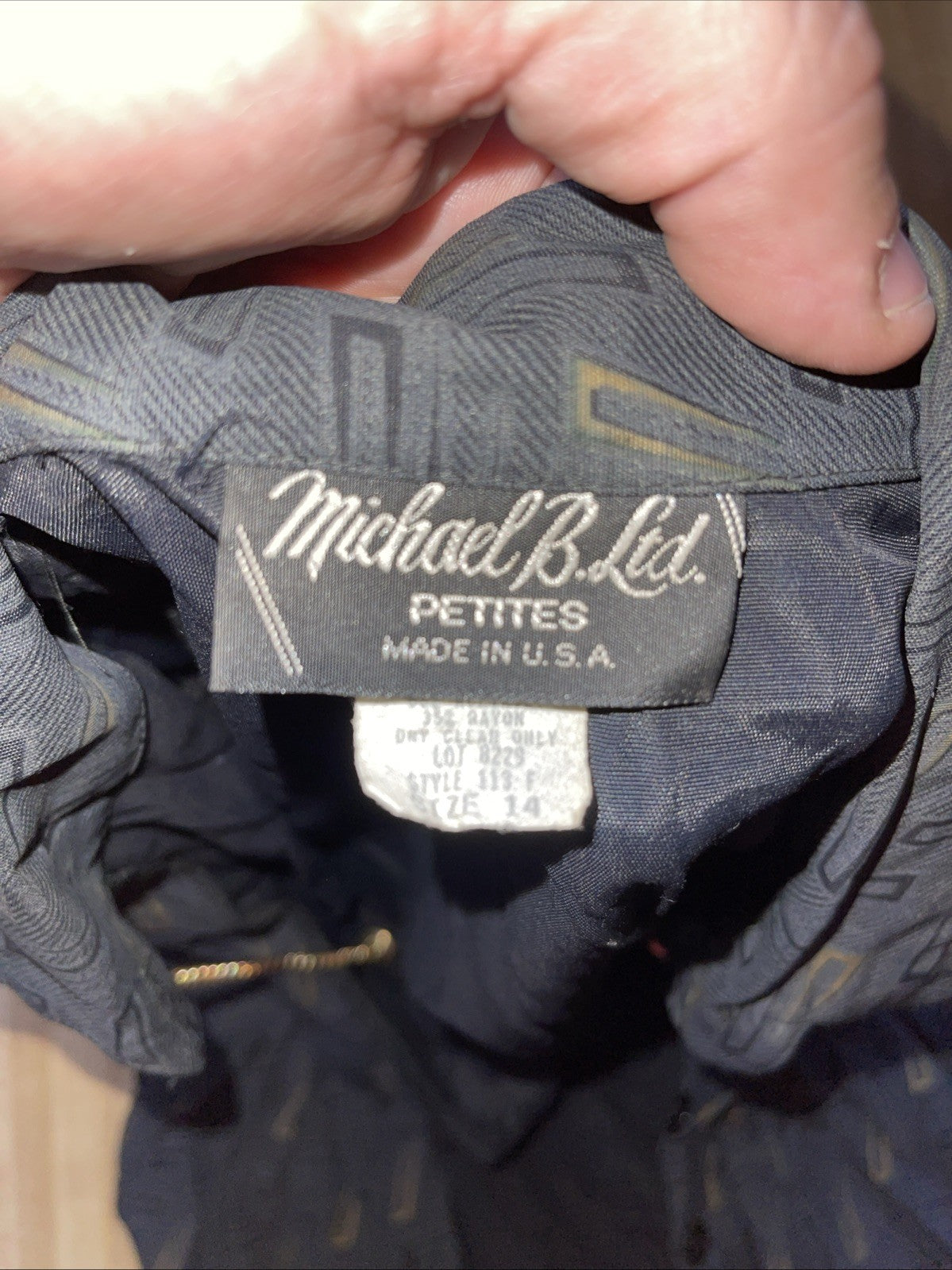 Vintage Michael B Ltd Top 14 Petite