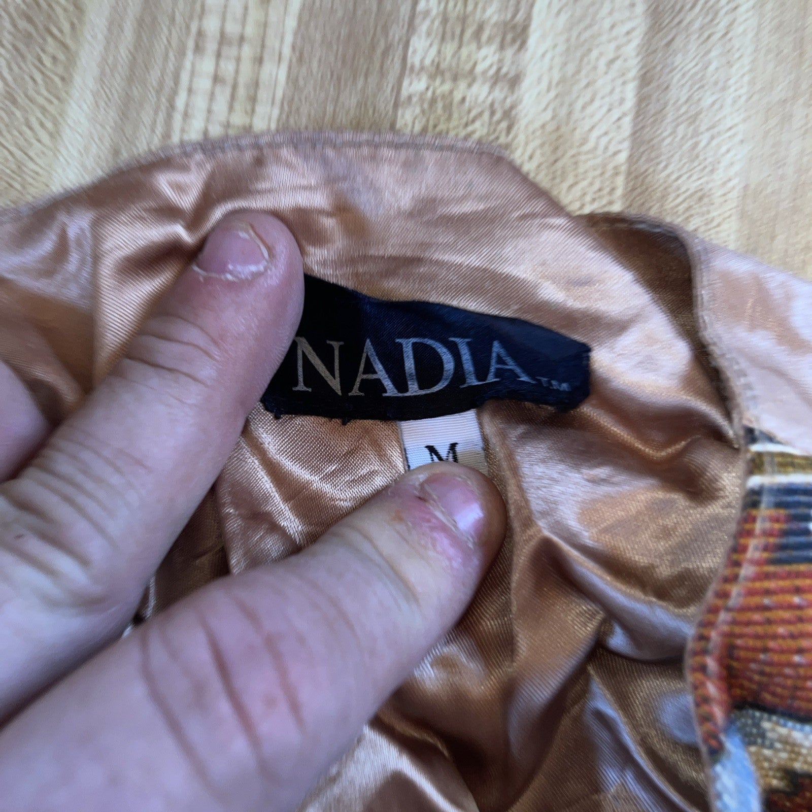 Vintage Nadia Aztec Southwestern Native Print Vest Made In USA Medium 