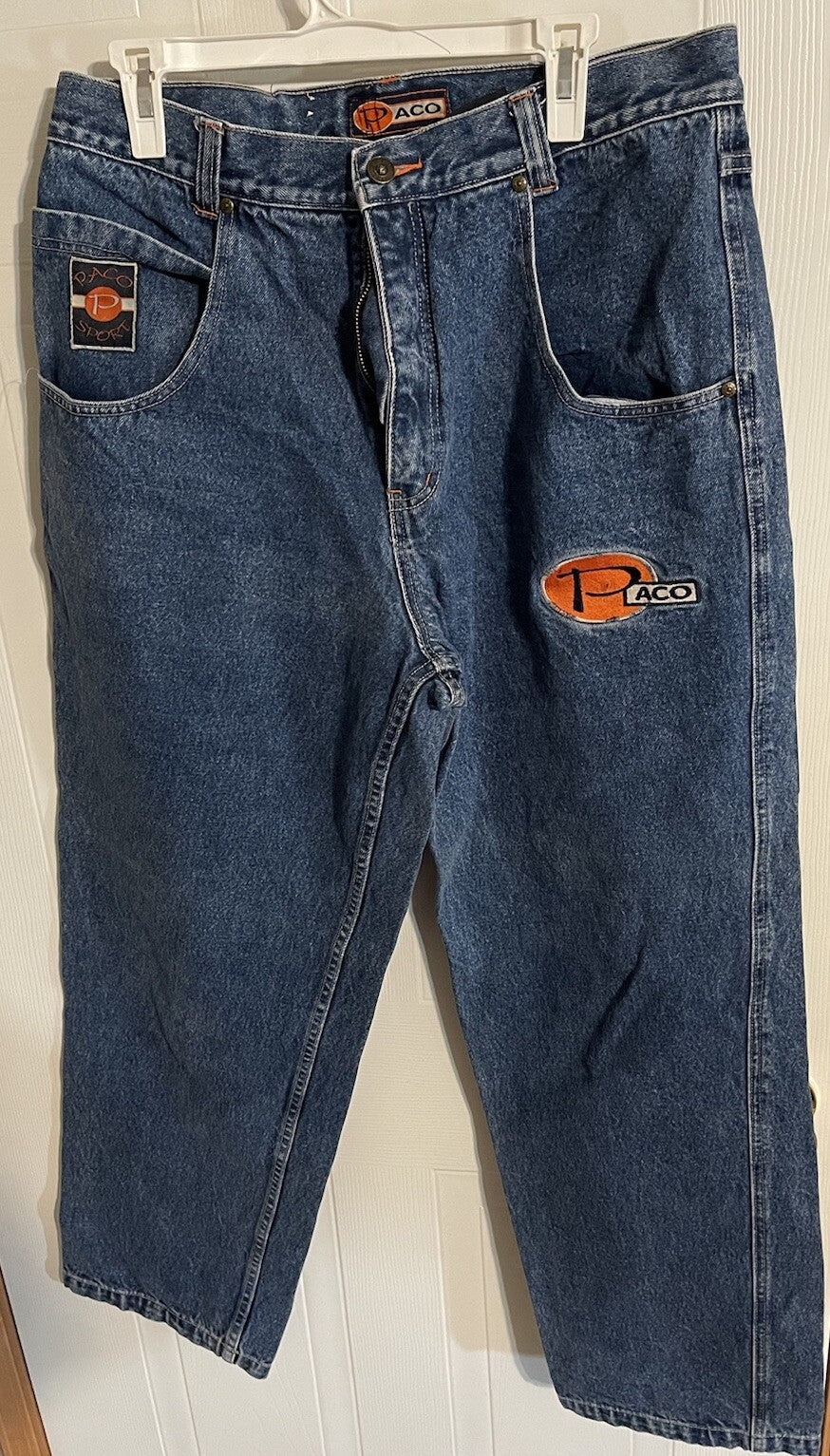 Paco Sport Jeans Skater Y2K Hiphop Streetwear Wide Leg 36x32