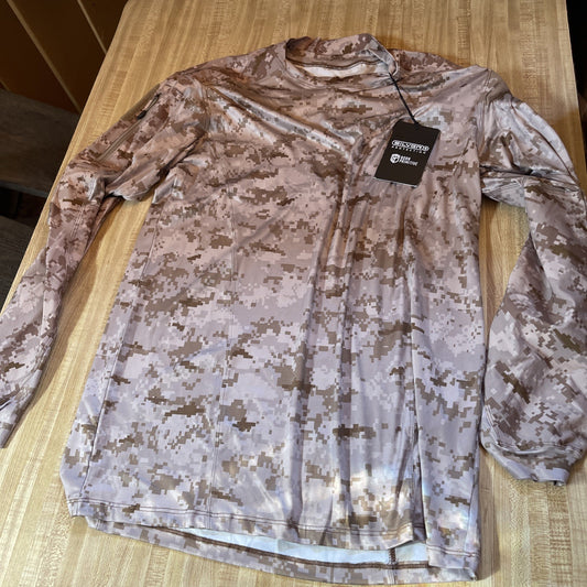 Born Primitive Tactical Op Assault Top Long Large Desert Digi Camo NWT