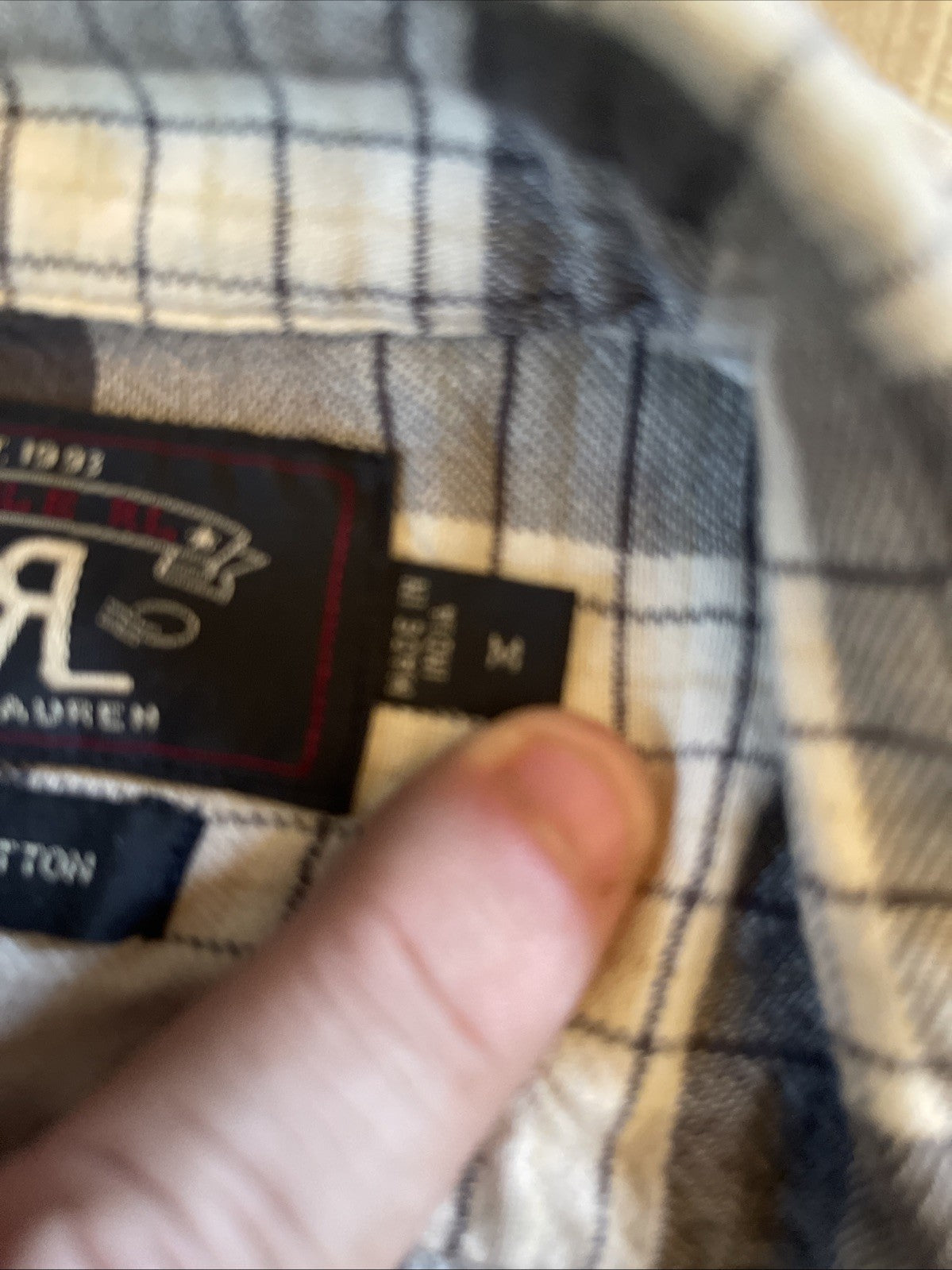 Double RL RRL Ralph Lauren Button Up Medium 