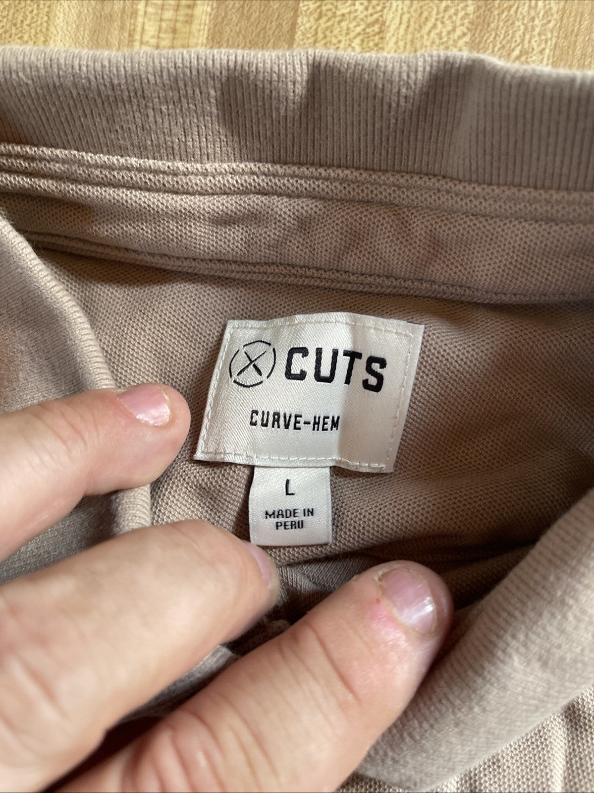 cuts curve hem polo Large 