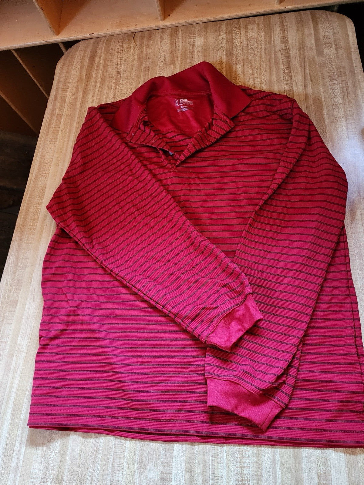 pga tour long sleeve polo xl