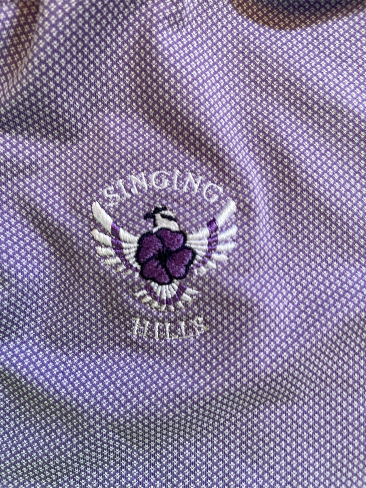 FJ Polo Singing Hills Embroidery Large Has Stains On Back