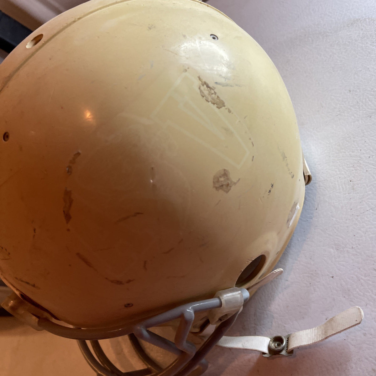 Vintage Game Used Riddell Football Helmet 