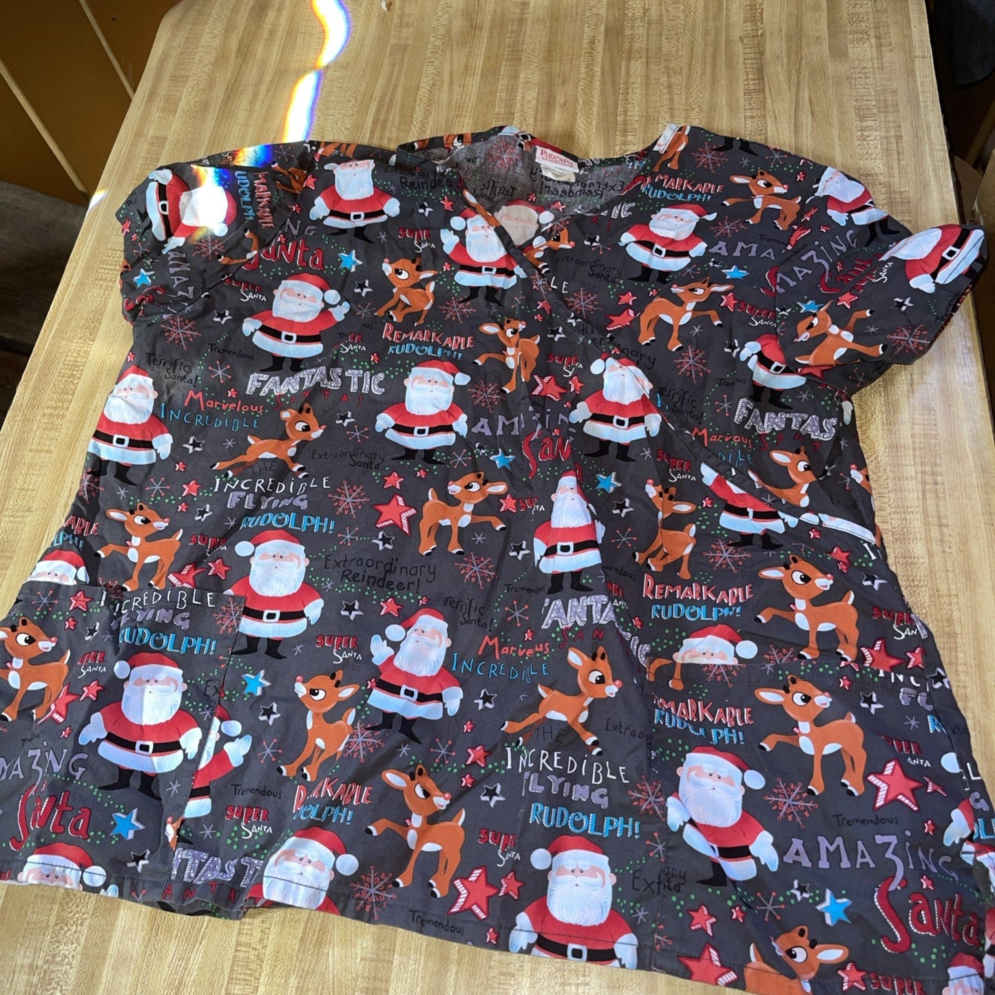 rudolph the red nosed reindeer Scrubs Top