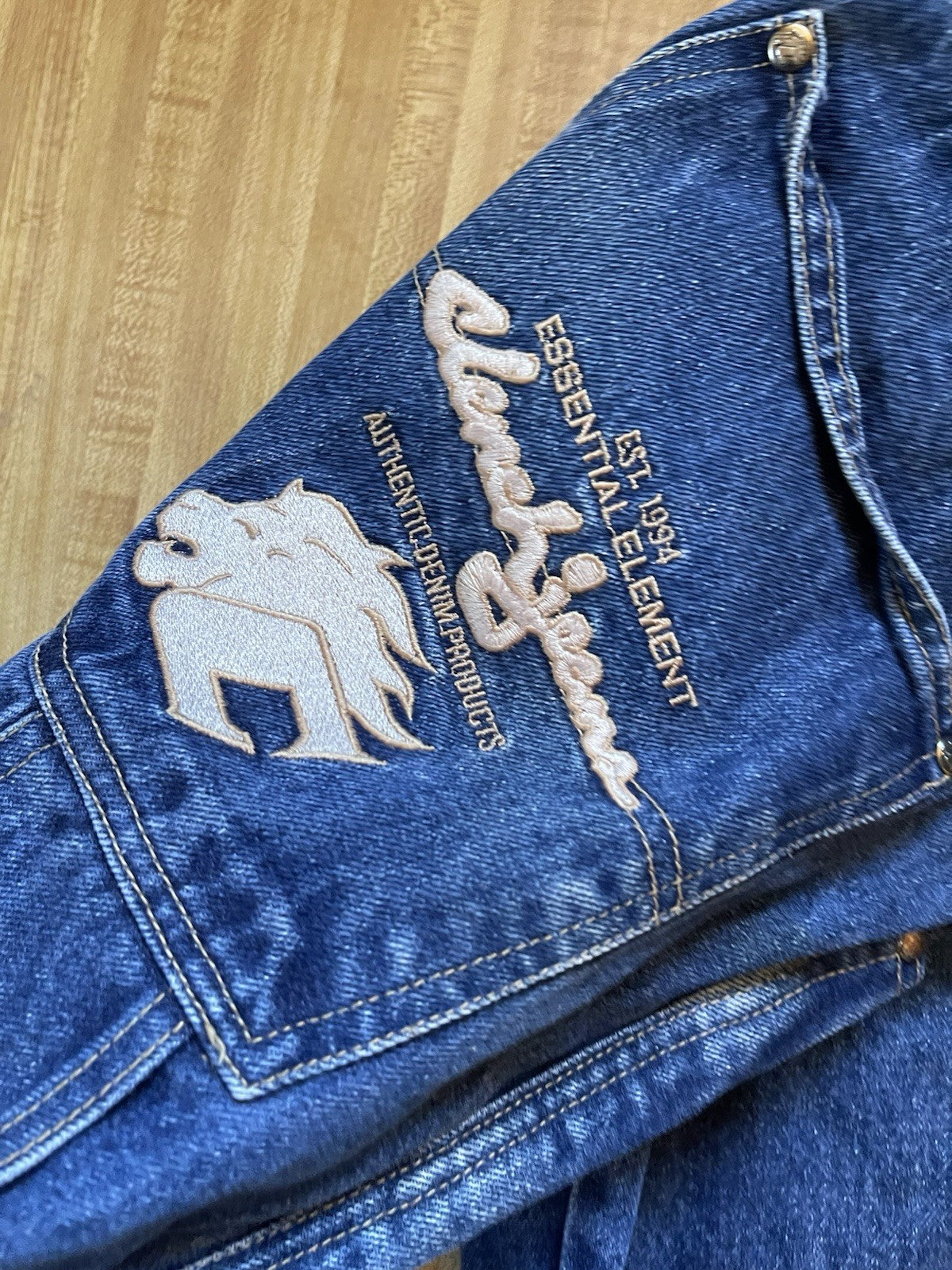 Clench Carpenter Jeans Wide Leg Y2K Hiphop Streetwear 36/32
