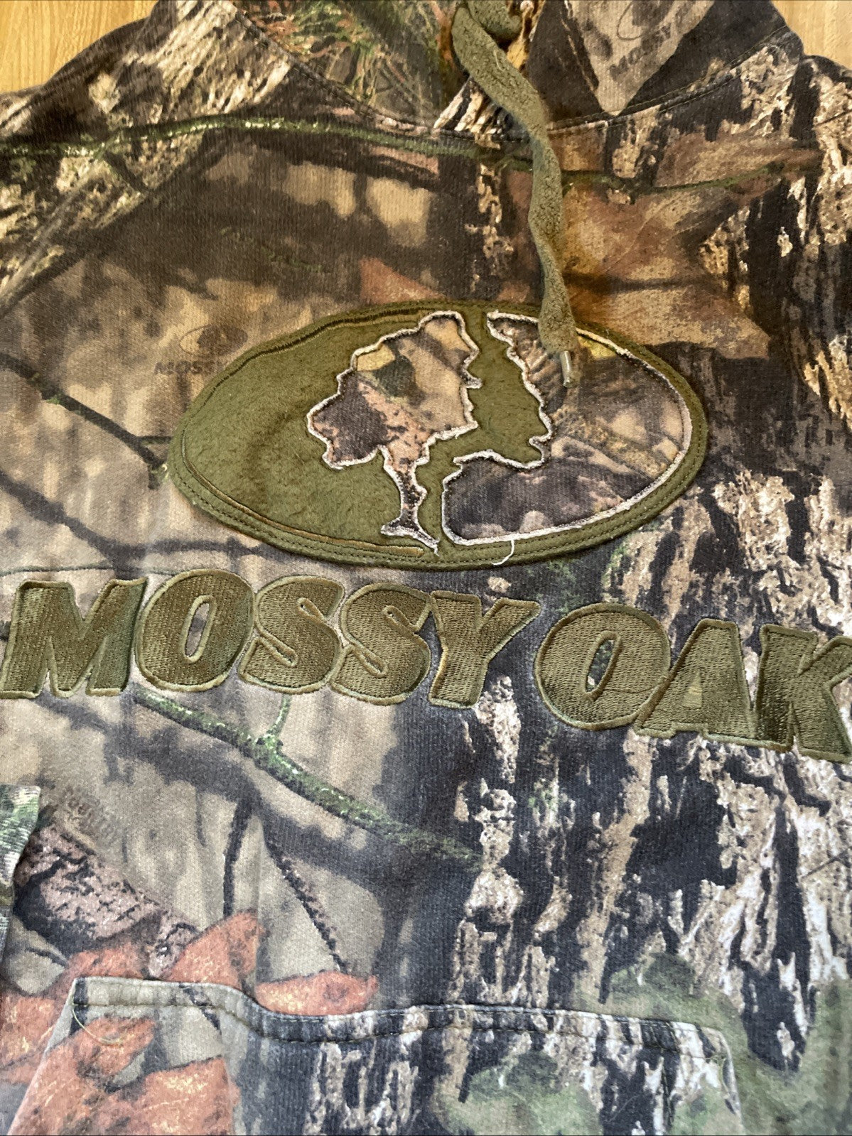 Mossy Oak Woodland Camo Hoodie Large 