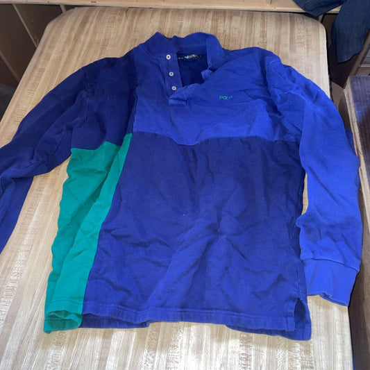 Vintage Polo Golf Rugby Polo Large Colorblock 