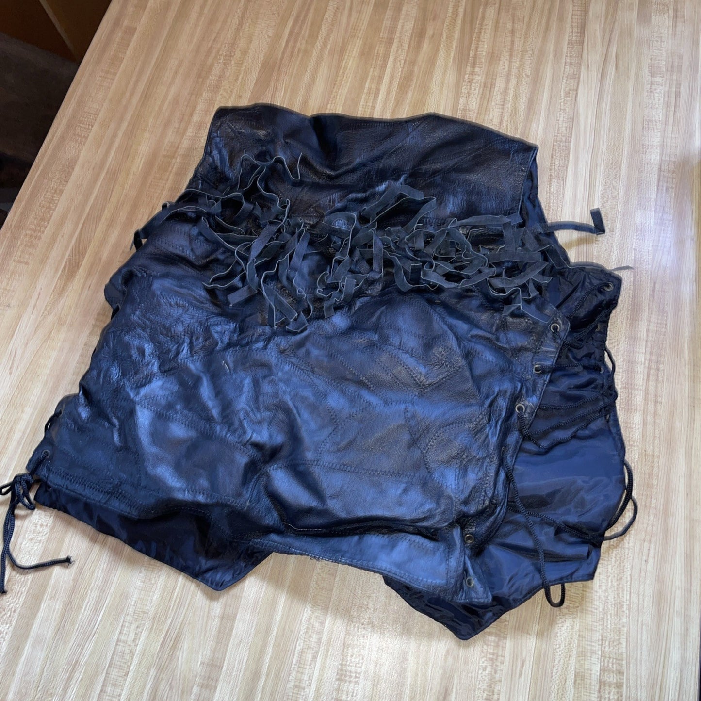 Canyon Creek Leather Biker Vest Medium 