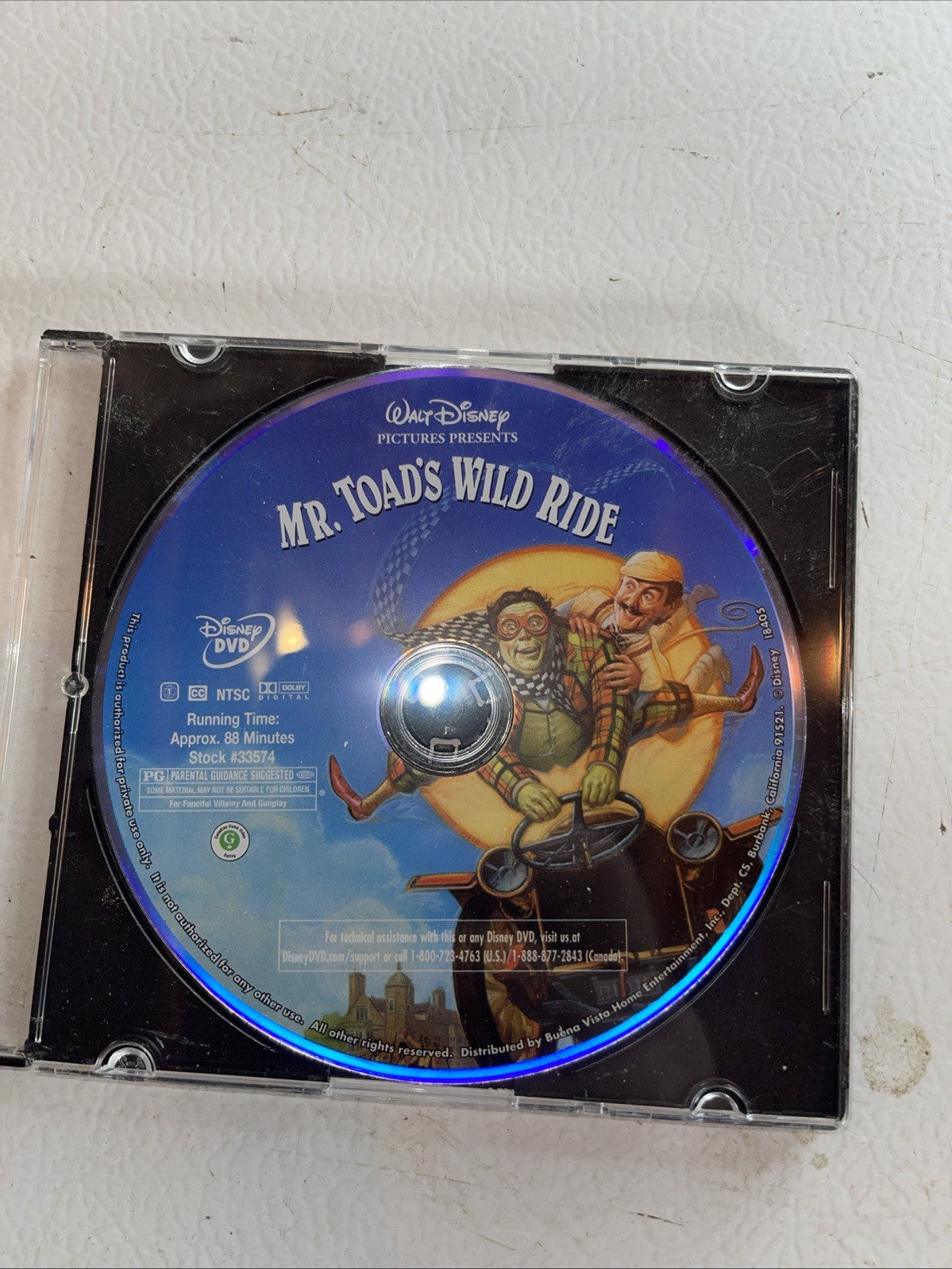 mr toad's wild ride DVD 