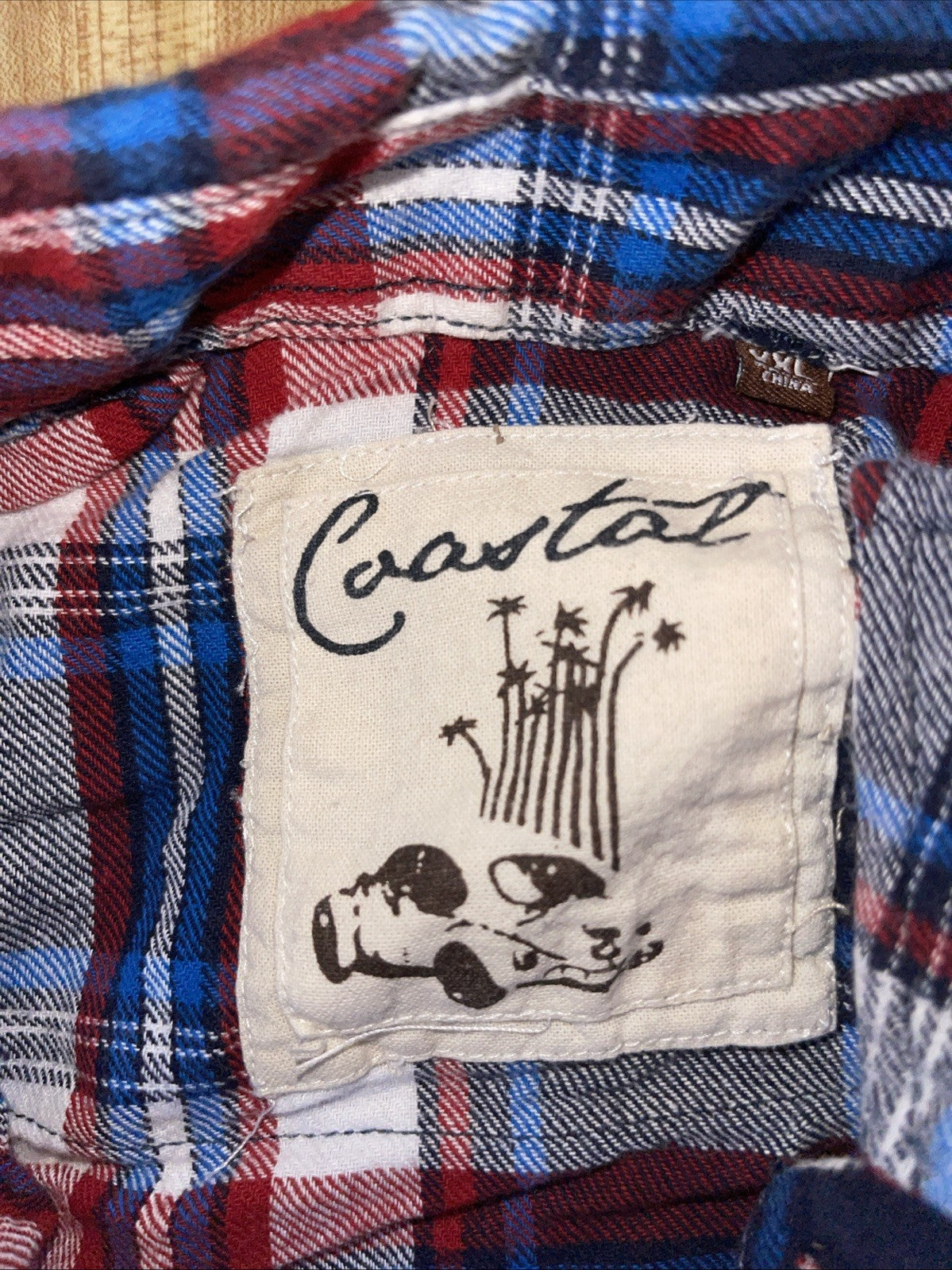coastal pearl snap shirt XXL 