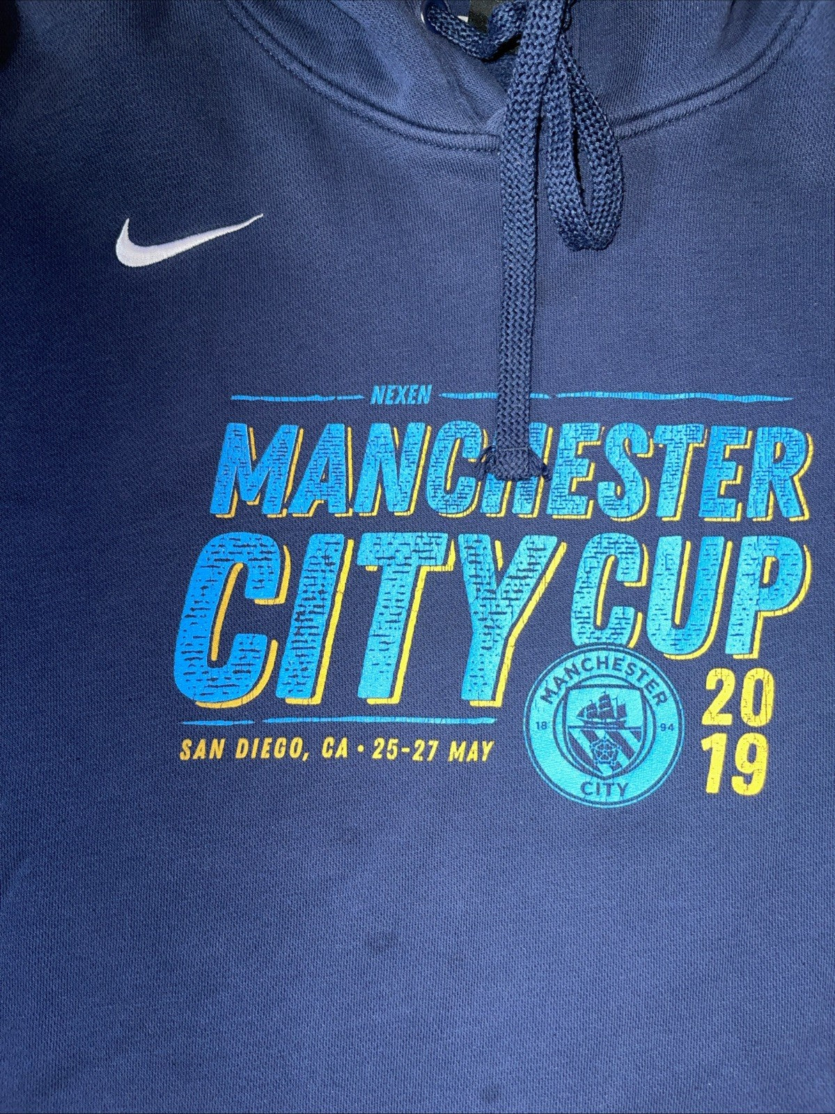 Nike Nexen Manchester City Cup 2019 Hoodie Large 