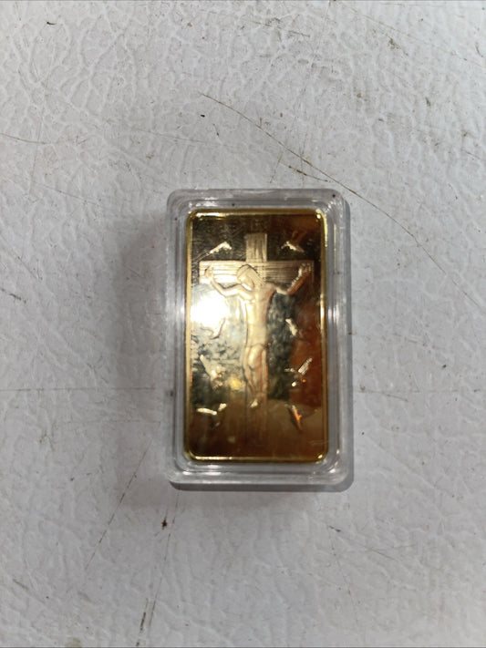 Ten Commandments 1 Troy Ounce Gold Clad Bar