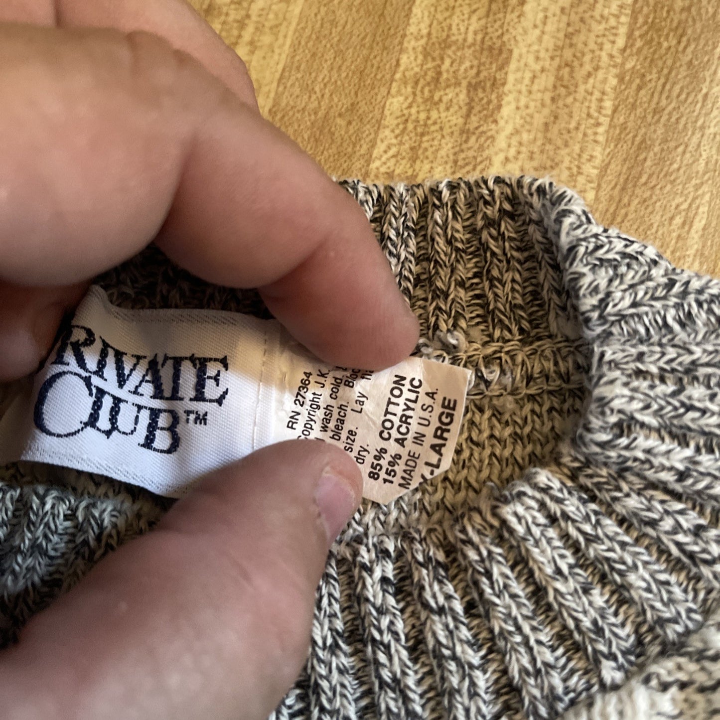 Vintage Private Club Sweater XL