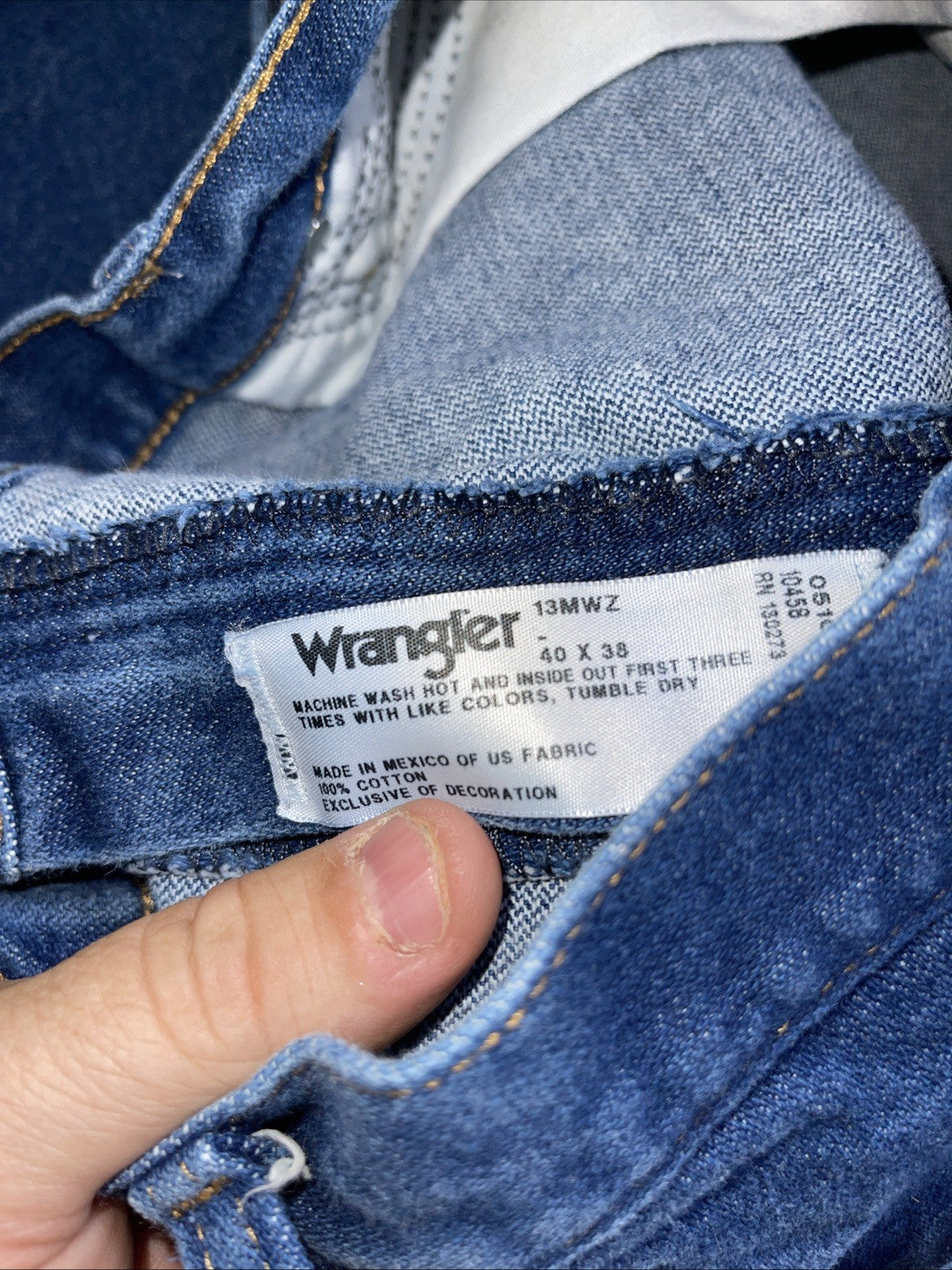 wrangler 13mwz jeans 40/38