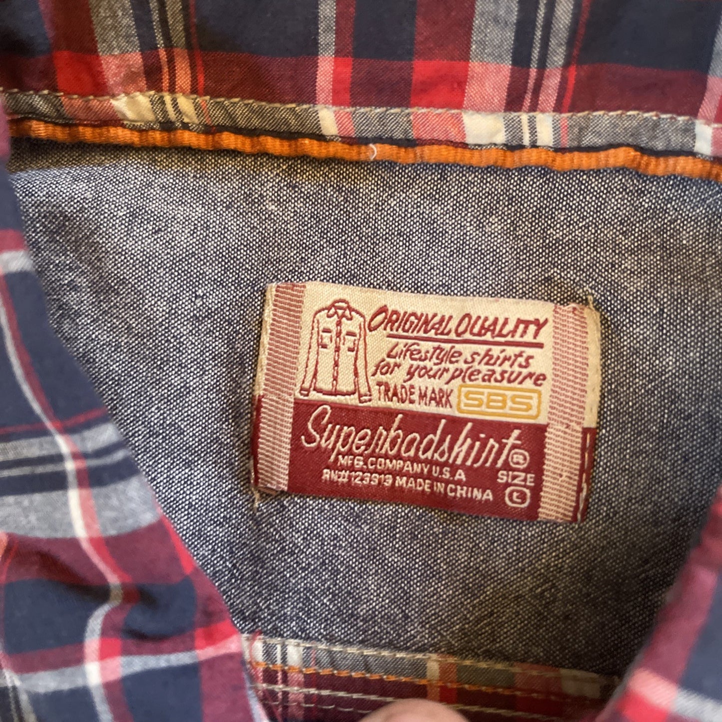 Vintage Superbadshirt Button Up Large 