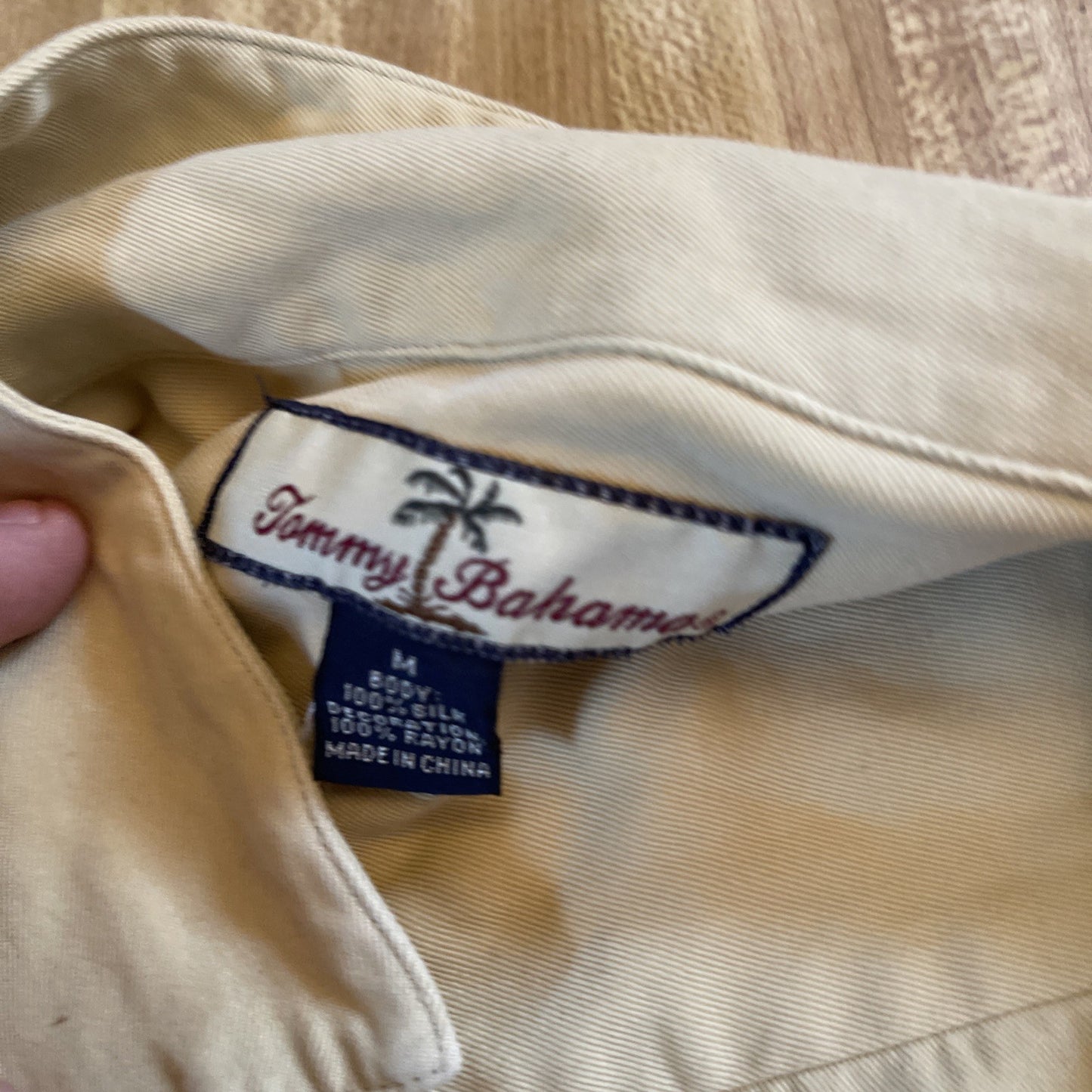 Tommy Bahama Silk Shirt Medium Embroidered 