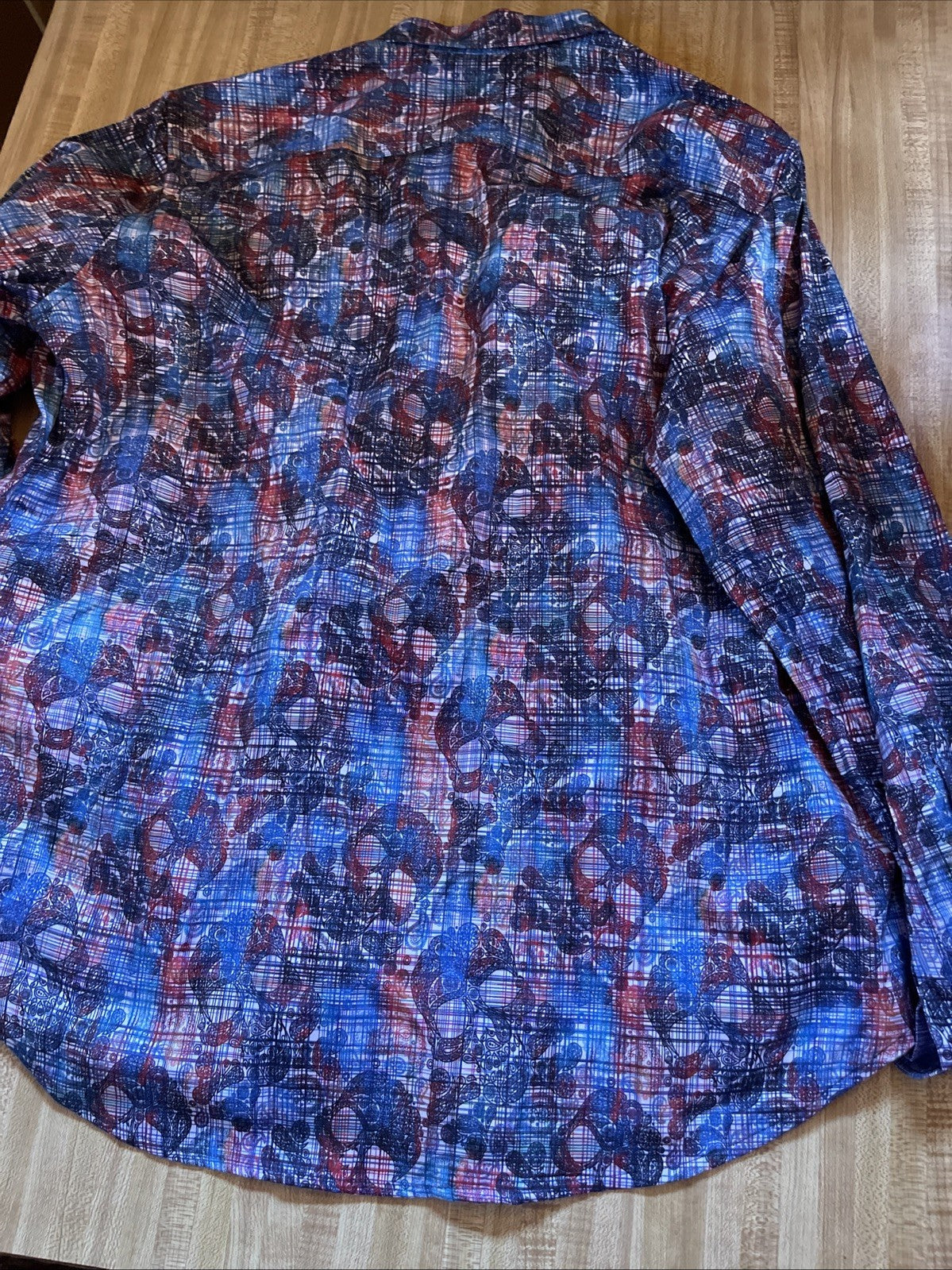 Robert Graham Skull AOP Button Up XL