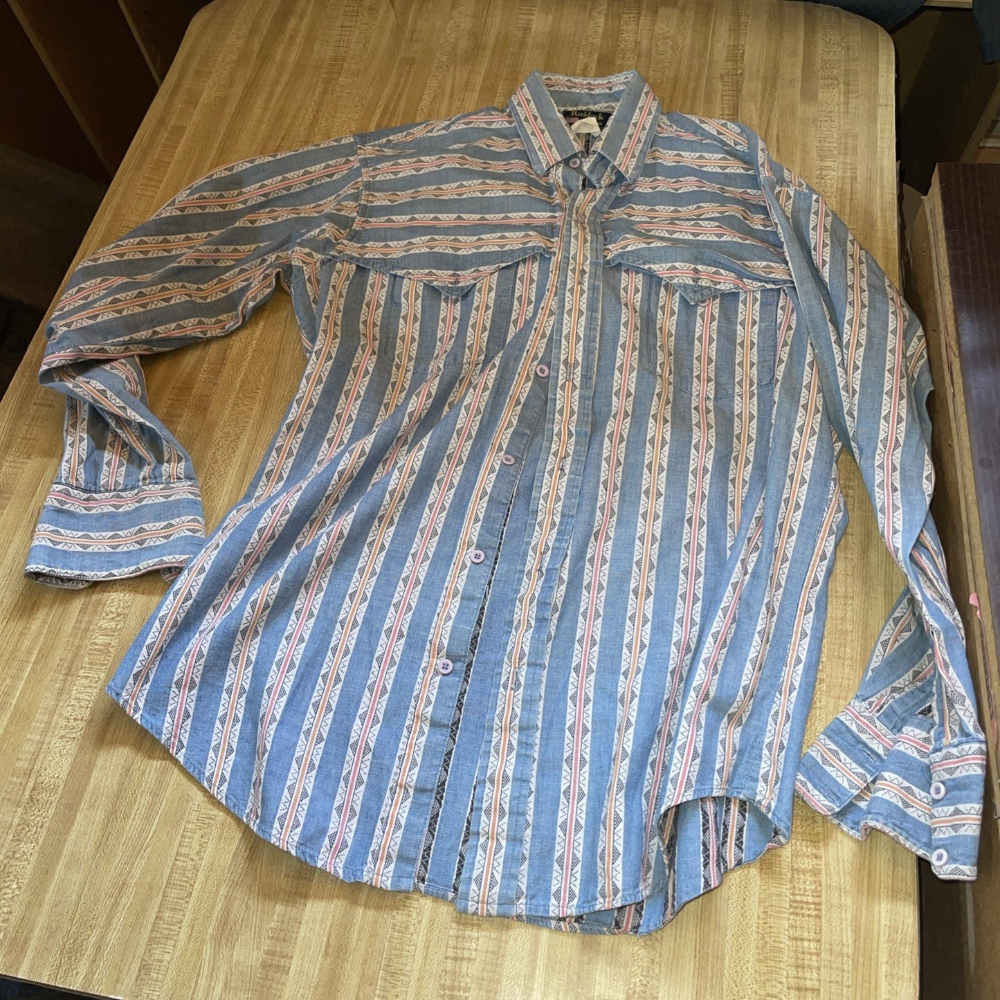 Vintage Ruddock Bros Shirtmakers Brushpopper Western Cowboy Rancher Medium 