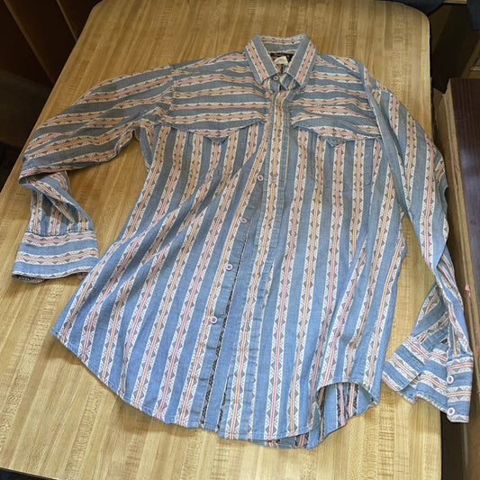 Vintage Ruddock Bros Shirtmakers Brushpopper Western Cowboy Rancher Medium 