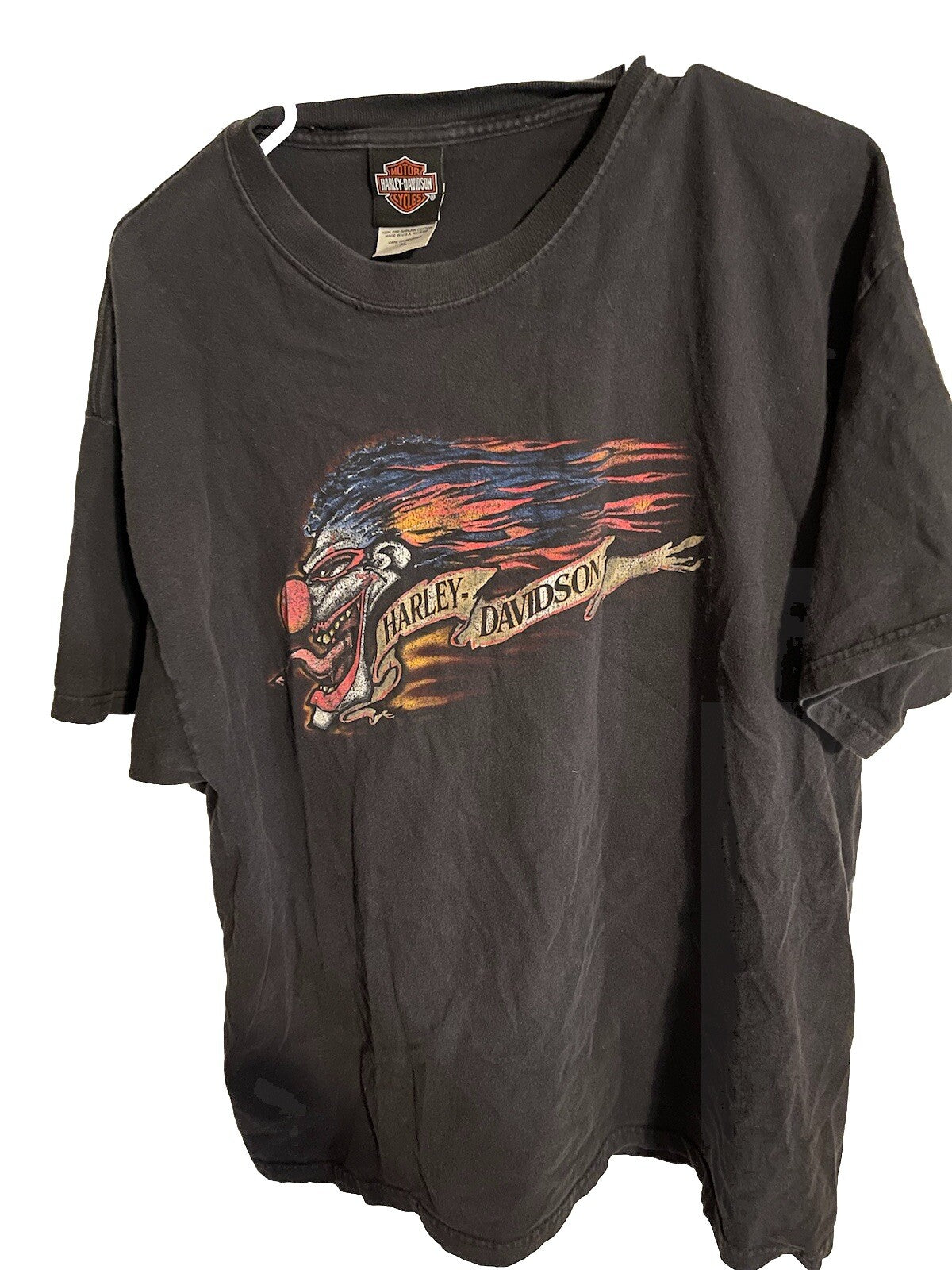 Harley Davidson T Shirt Clown Flames XL