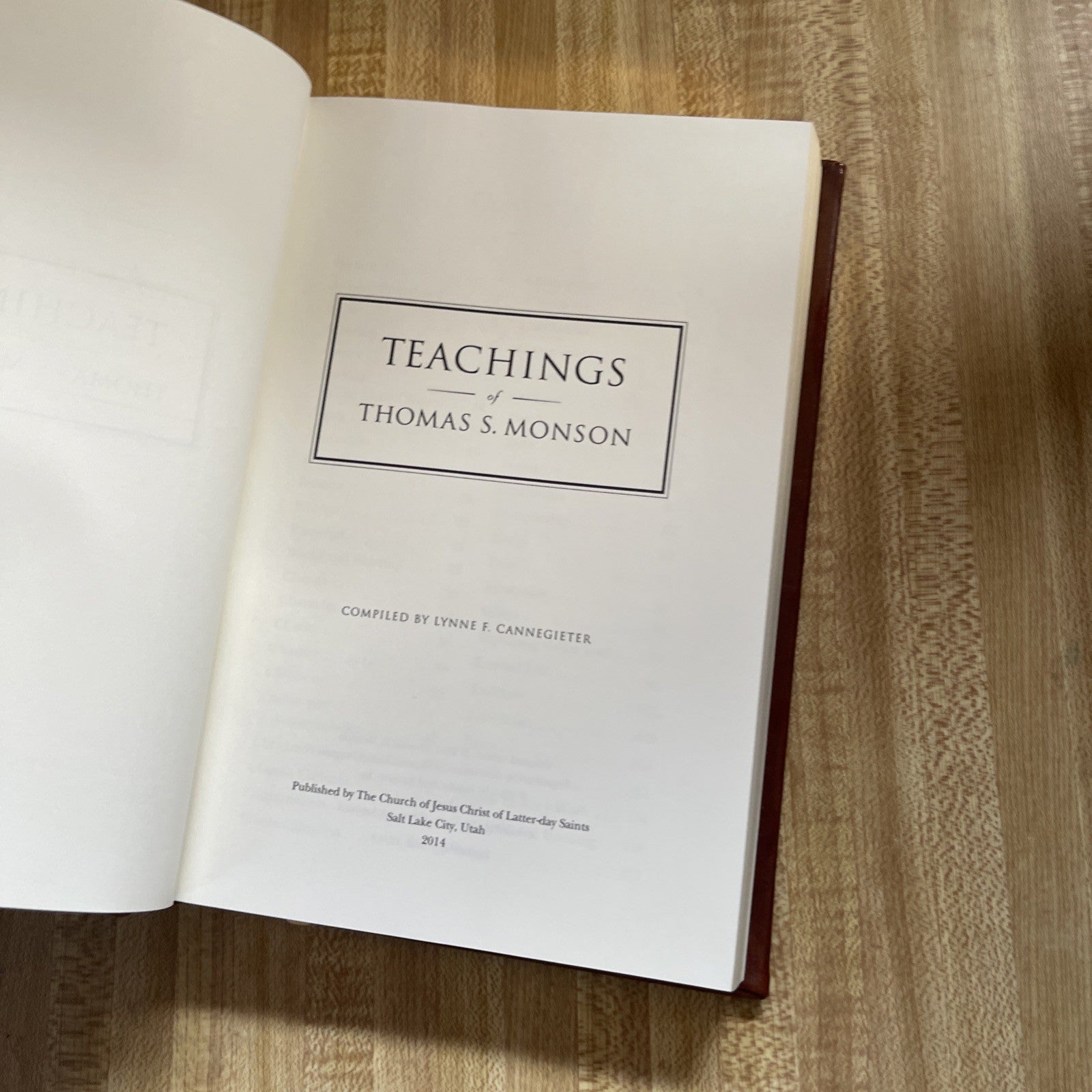 Teachings Of Thomas S Monson Hardcover 