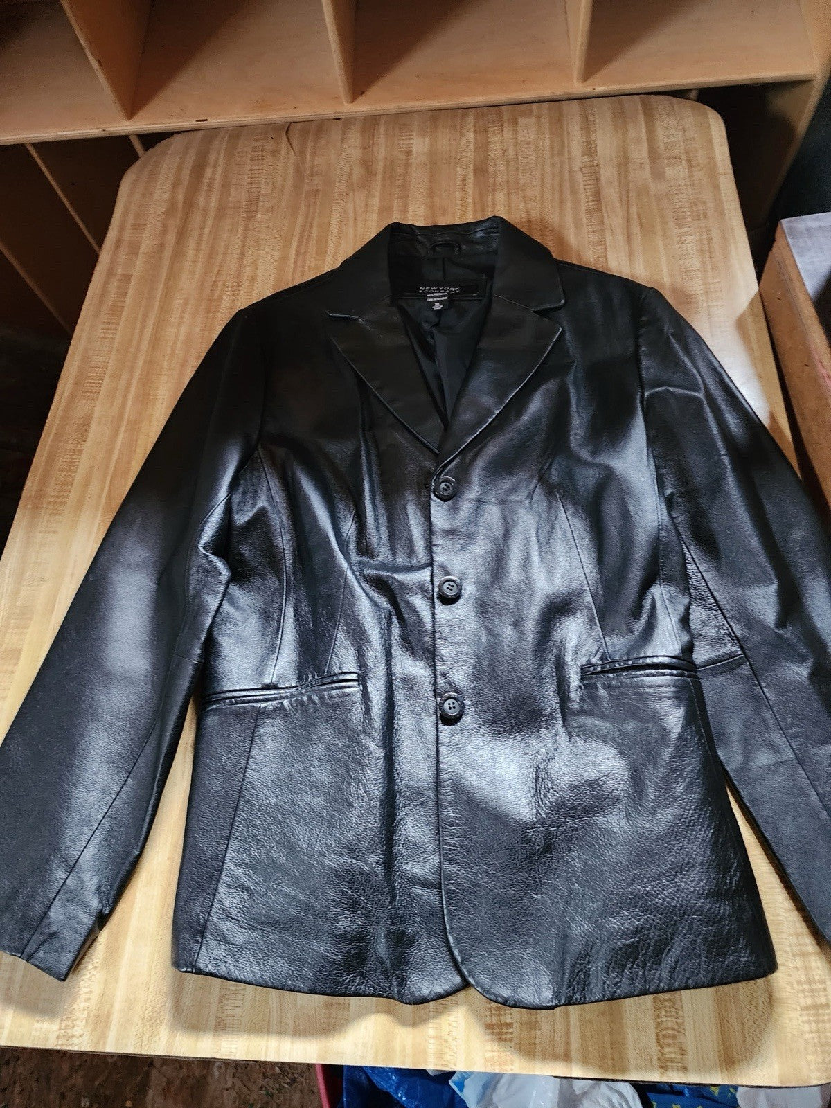 New York & Company Leather Suit Jacket XL