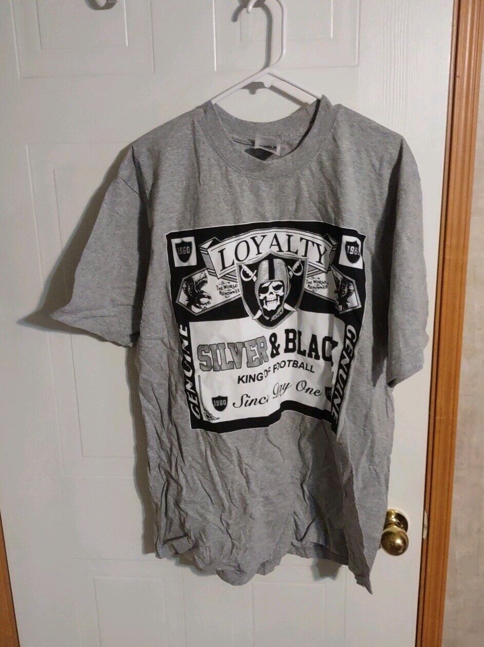 Silver & Black Loyalty T shirt XL