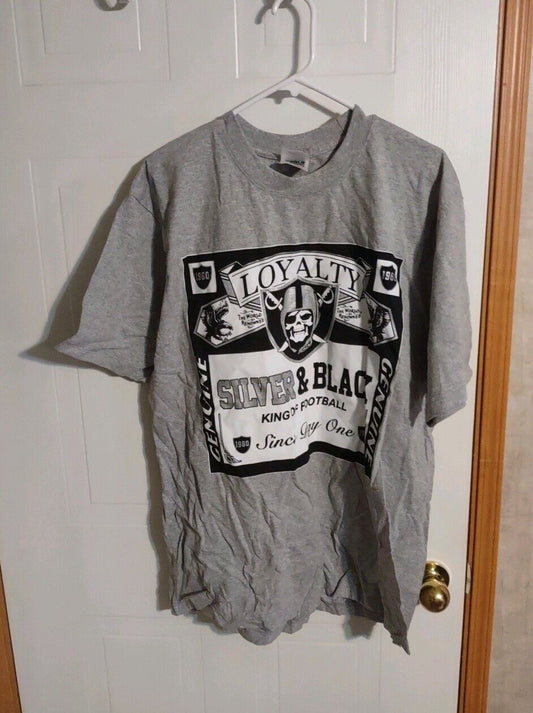 Silver & Black Loyalty T shirt XL