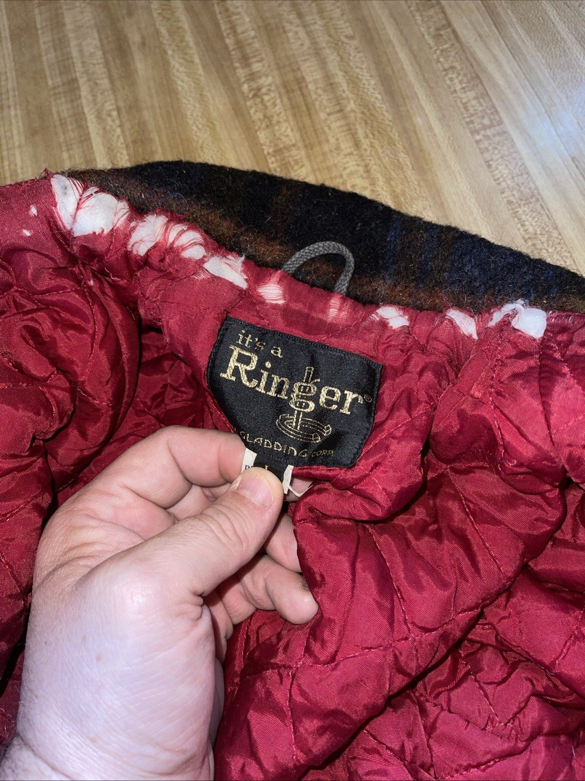 Vintage The Ringer Jacket Wool Large 
